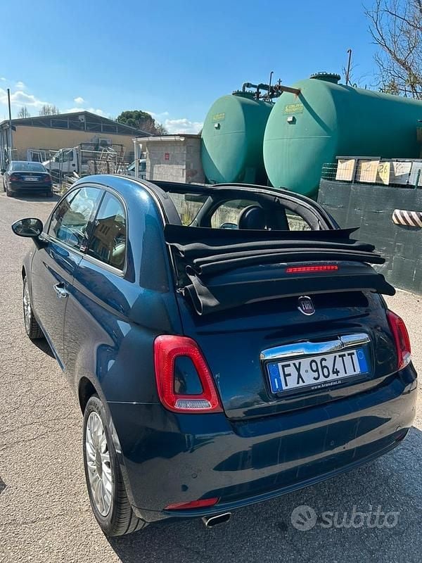 Usata Fiat 500C Dolcevita 69 CV (50 kW) 2020 Blu Cabrio