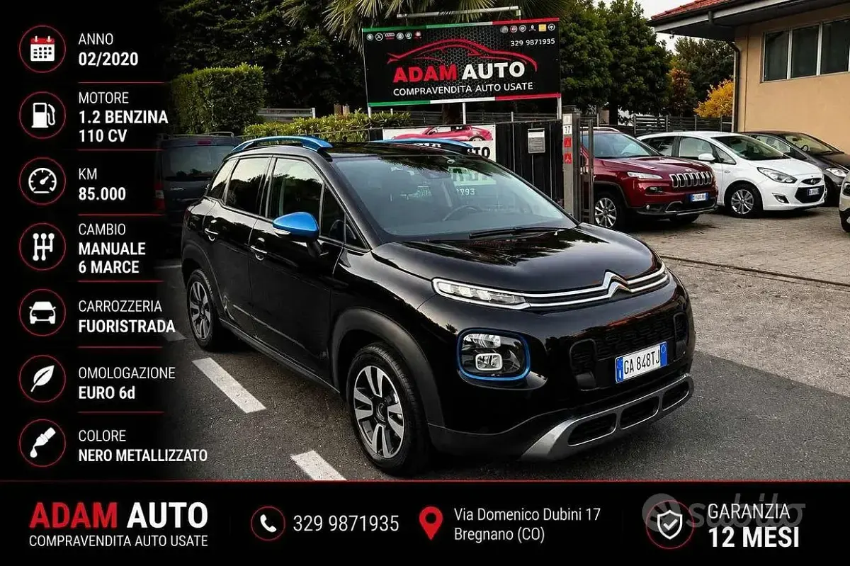 Usata Citroën C3 Aircross PureTech 110 CV (80 kW) 2020 Nero SUV