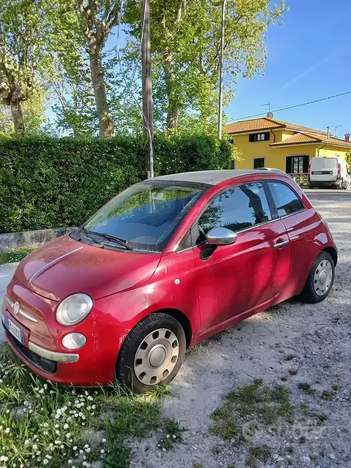 Usata Fiat 500C 69 CV (50 kW) 2012 Rosso Cabrio