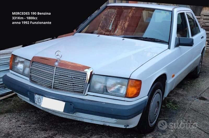Usata Mercedes 190 109 CV (80 kW) 1992 Bianco Berlina