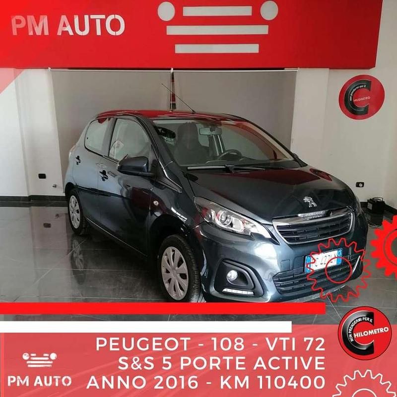 Usata Peugeot 108 Active 69 CV (50 kW) 2016 Grigio Utilitaria