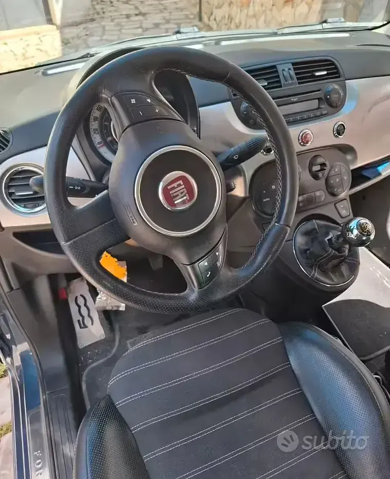 Usata Fiat 500C 75 CV (55 kW) 2011 Bluazzurro Cabrio