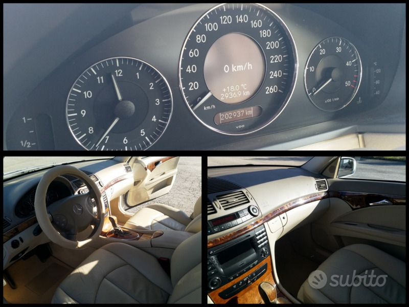 Usata Mercedes E270 Elegance 177 CV (130 kW) 2002 Argento Berlina