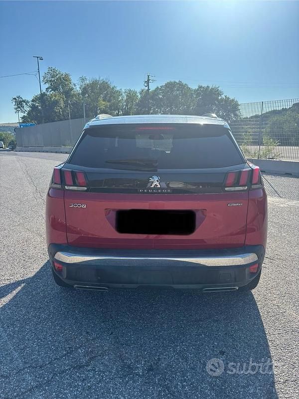 Usata Peugeot 3008 GT-line 120 CV (88 kW) 2018 Rosso SUV