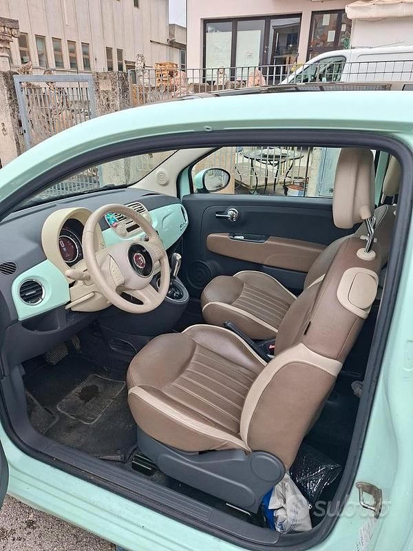 Usata Fiat 500 Lounge 70 CV (51 kW) 2015 Verde Utilitaria
