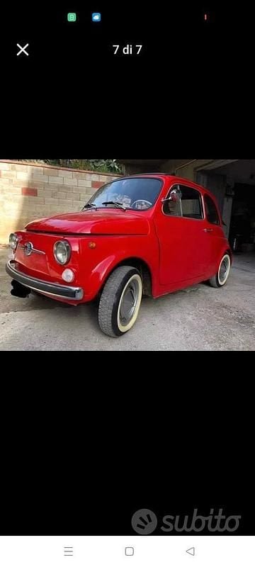 Usata Fiat Cinquecento 1970 Rosso Utilitaria