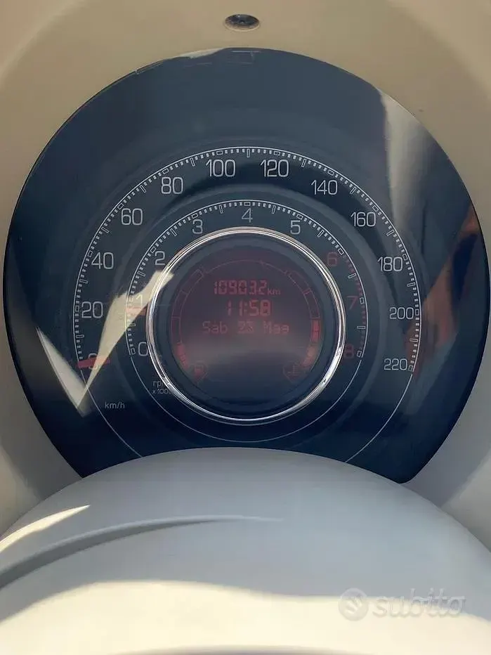Usata Fiat 500 69 CV (50 kW) 2009 Bianco Cabrio