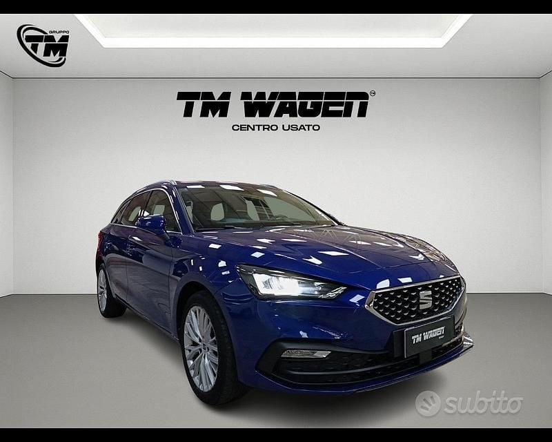 Usata Seat Leon 150 CV (110 kW) 2021 Blu Station wagon