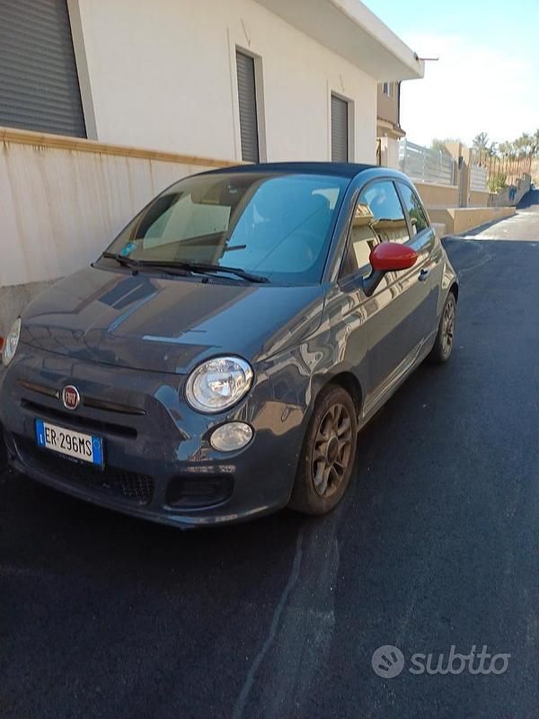 Grigio Usata 2013 Fiat 500 Cabrio | 6000 € (Buon prezzo) - Immagine 1/4