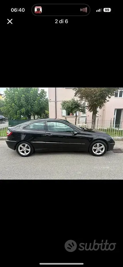 Usata Mercedes C220 143 CV (105 kW) 2004 Nero Coupé
