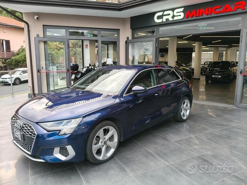 Usata Audi A3 Advanced 116 CV (85 kW) 2021 Blu Berlina