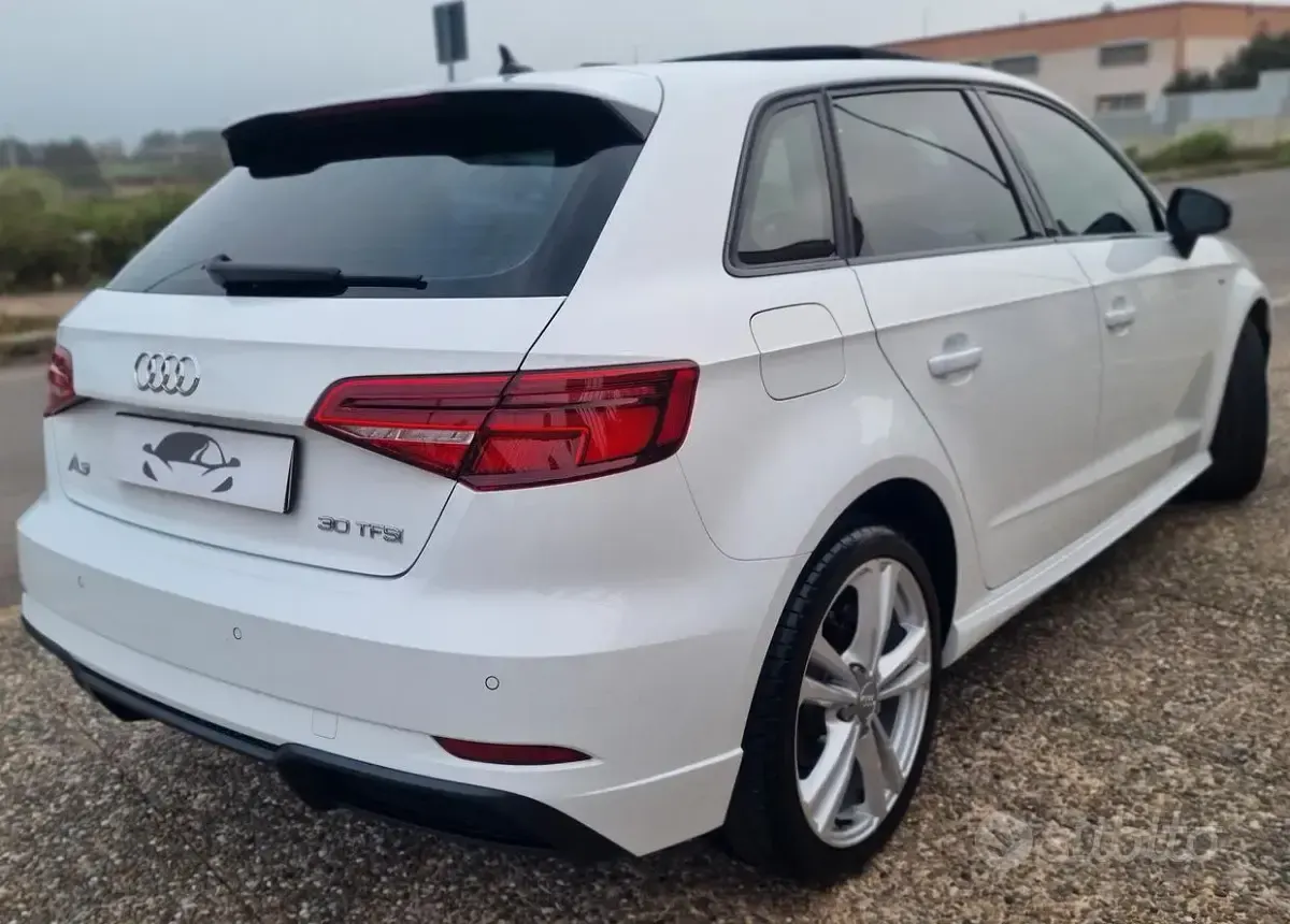 Usata Audi A3 S-Line 116 CV (85 kW) 2019 Bianco Berlina