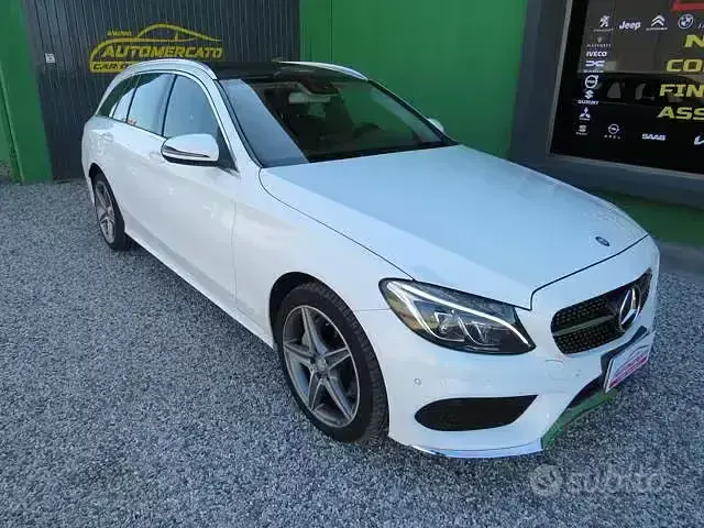 Usata Mercedes C220 AMG 170 CV (125 kW) 2016 Bianco Station wagon