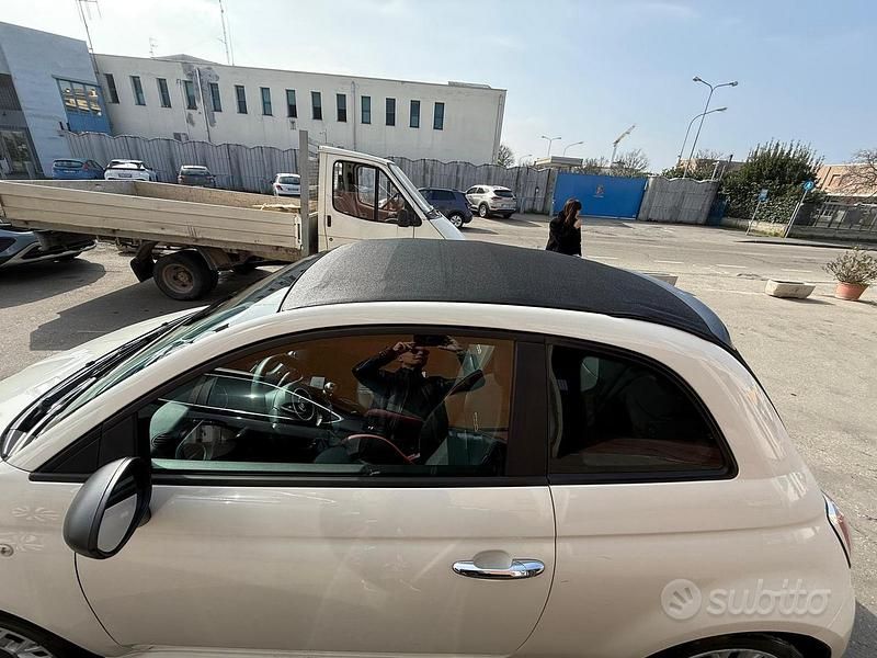 Usata Fiat 500 85 CV (62 kW) 2015 Bianco Cabrio
