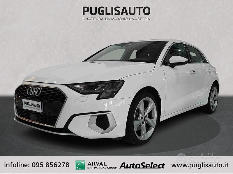 Usata Audi A3 Advanced 116 CV (85 kW) 2021 Bianco Berlina
