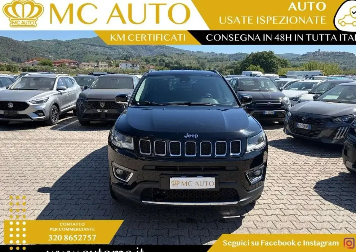 Usata Jeep Compass Limited 140 CV (102 kW) 2017 Nero SUV