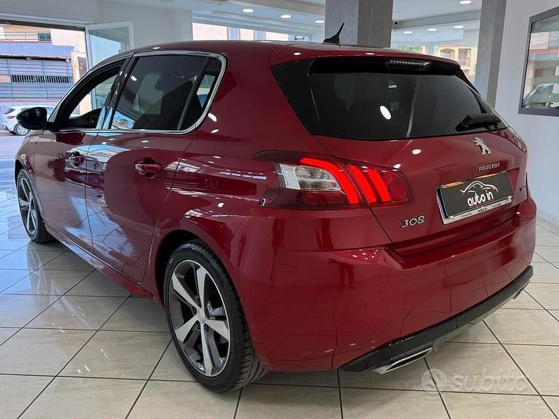 Usata Peugeot 308 GT-line 131 CV (96 kW) 2017 Rosso Berlina