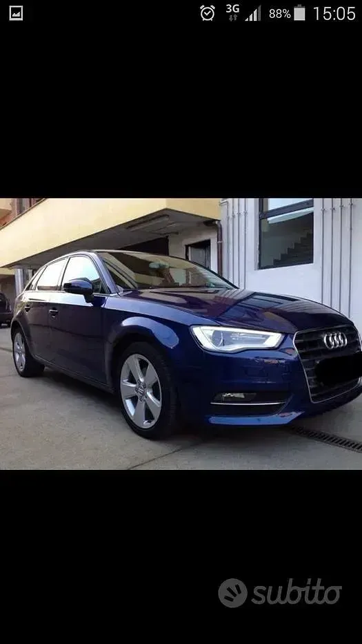 Usata Audi A3 105 CV (77 kW) 2015 Blu Berlina
