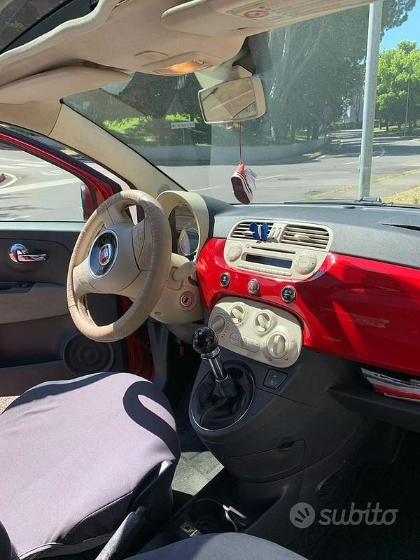 Usata Fiat 500 69 CV (50 kW) 2009 Rosso Cabrio