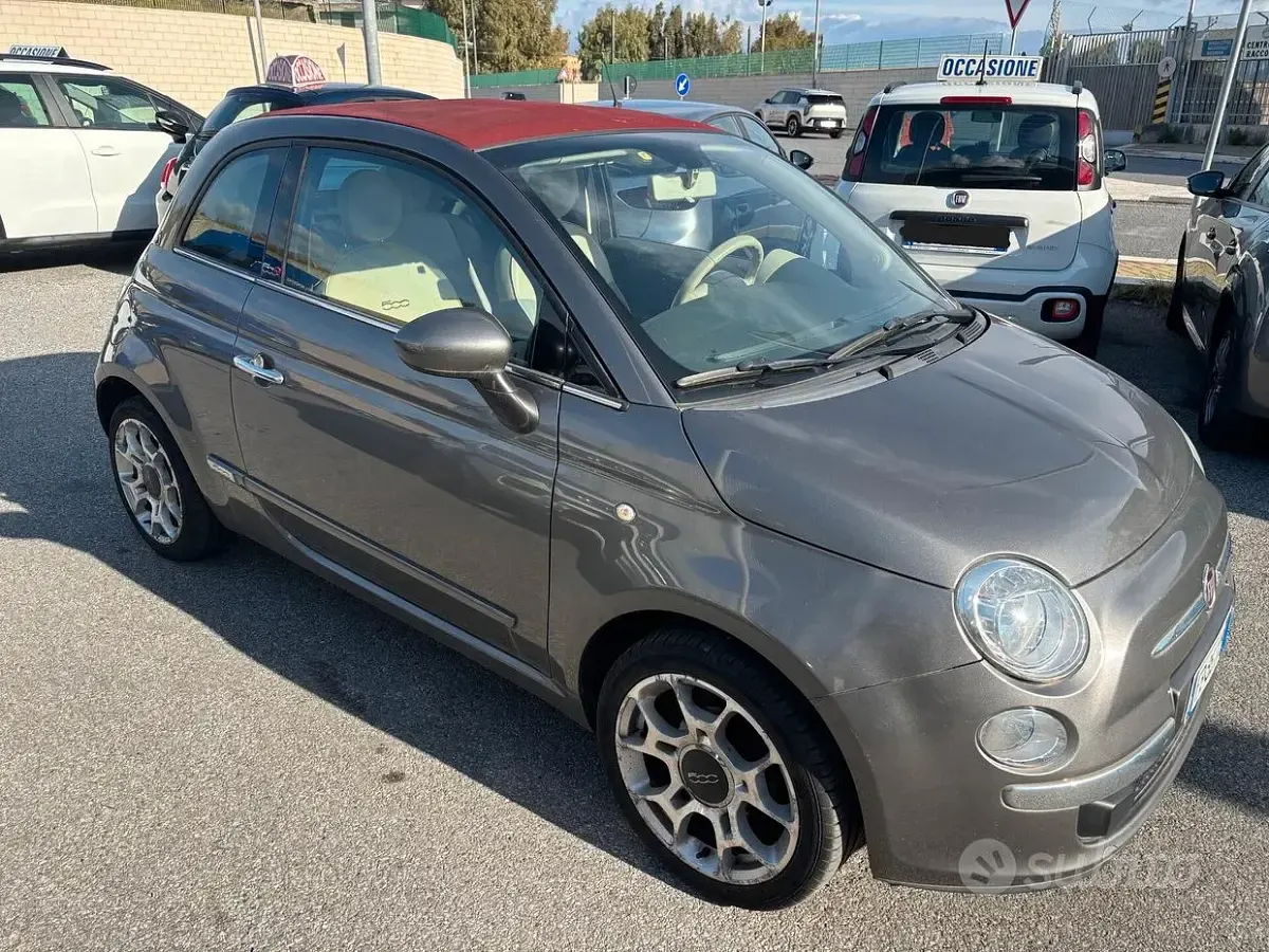 Begagnad Fiat 500C Lounge 69 HK (50 kW) 2015 Grå Cab