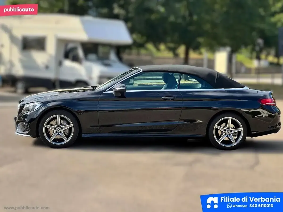 Usata Mercedes C200 Premium 184 CV (135 kW) 2018 Nero Cabrio