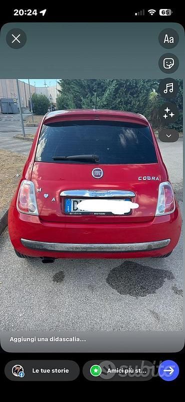 Usata Fiat 500 Pop 75 CV (55 kW) 2009 Rosso Cabrio