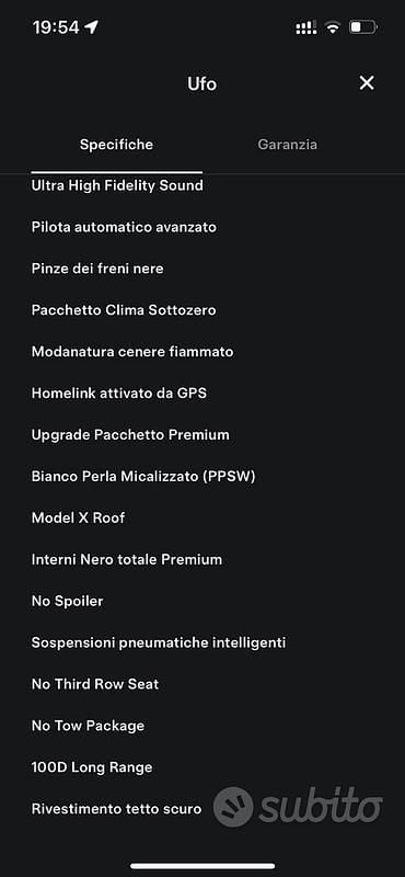 Usata Tesla Model X 158 kW (215 CV) 2018 Bianco SUV