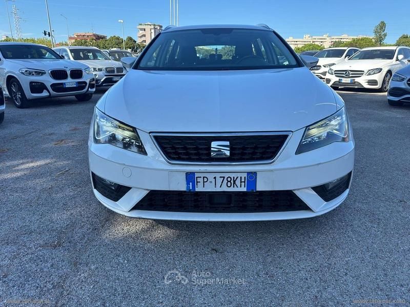 Usata Seat Leon ST Style 110 CV (80 kW) 2018 Bianco Station wagon