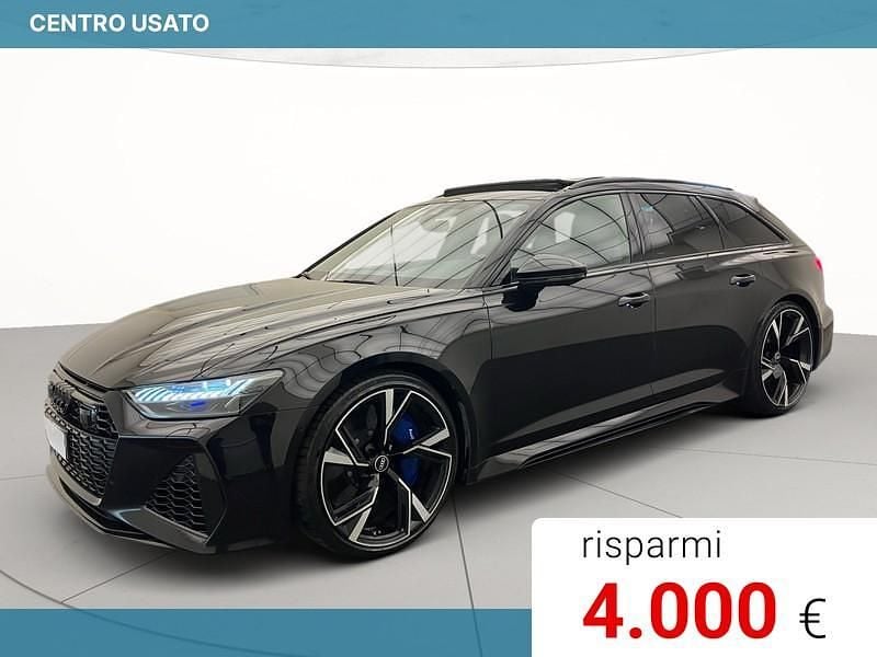 Usata Audi RS6 Comfort 600 CV (441 kW) 2021 Nero sebring effetto cristallo Station wagon