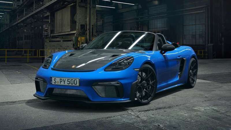 Blu shark Nuova 2025 Porsche 718 Spyder Cabrio | 198.498 € (Molto cara) - Immagine 1/4