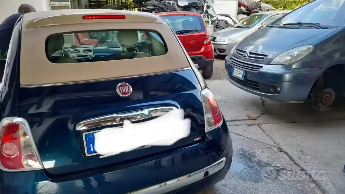 Usata Fiat 500C 69 CV (50 kW) 2013 Blu Cabrio