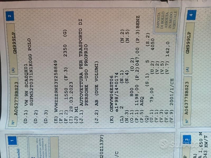 Usata VW Polo 64 CV (47 kW) 2001 Grigio Berlina