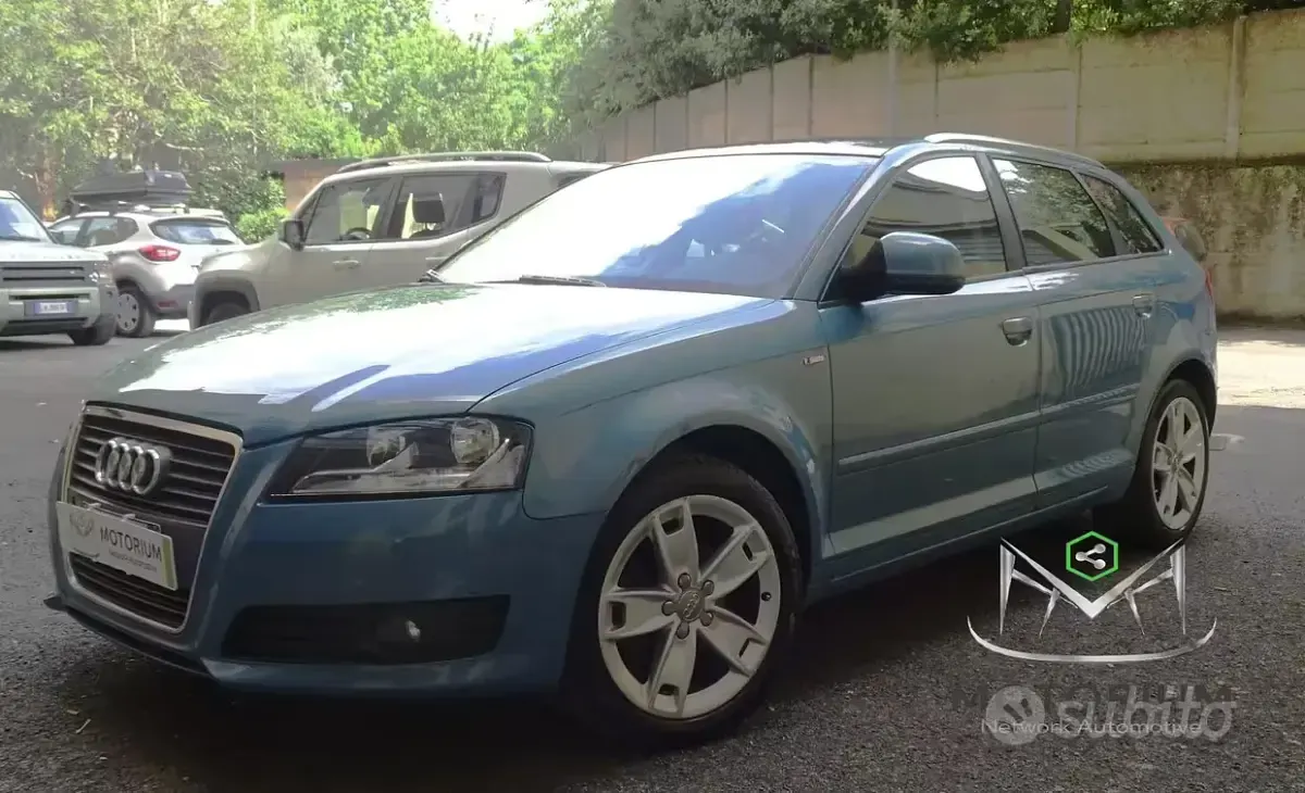 Usata Audi A3 S-Line 125 CV (91 kW) 2009 Blu Utilitaria