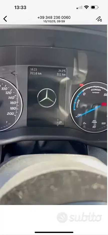 Usata Mercedes e-Vito 69 kW (95 CV) 2024 Grigio Furgone
