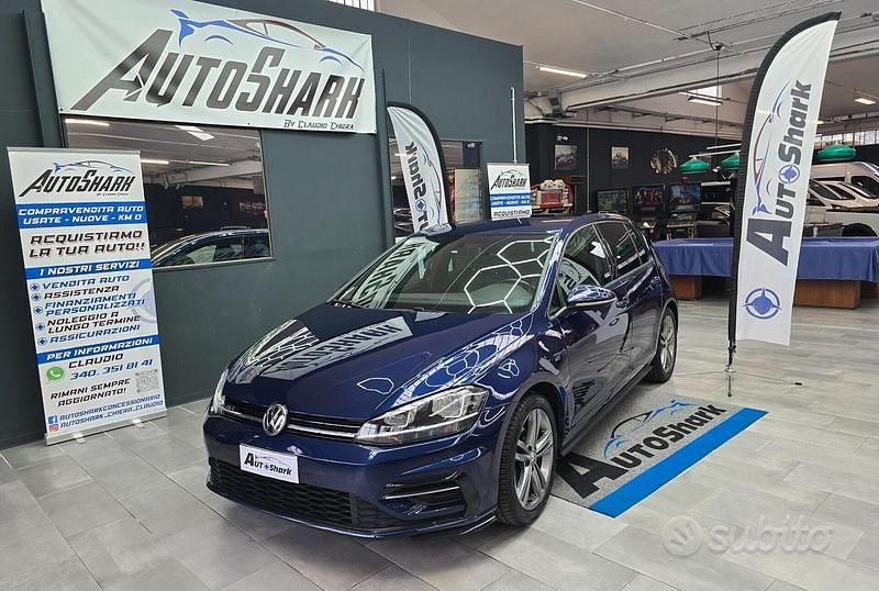 Usata VW Golf VII R-line 116 CV (85 kW) 2018 Blu Berlina