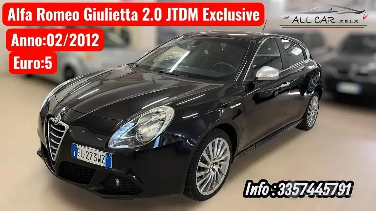 Usata Alfa Romeo Giulietta Exclusive 140 CV (102 kW) 2012 Nero Utilitaria