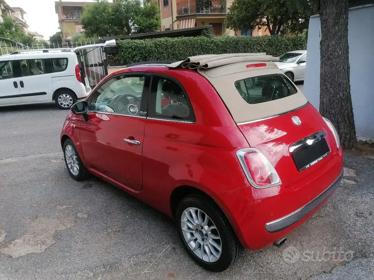 Usata Fiat 500 69 CV (50 kW) 2012 Rosso Cabrio