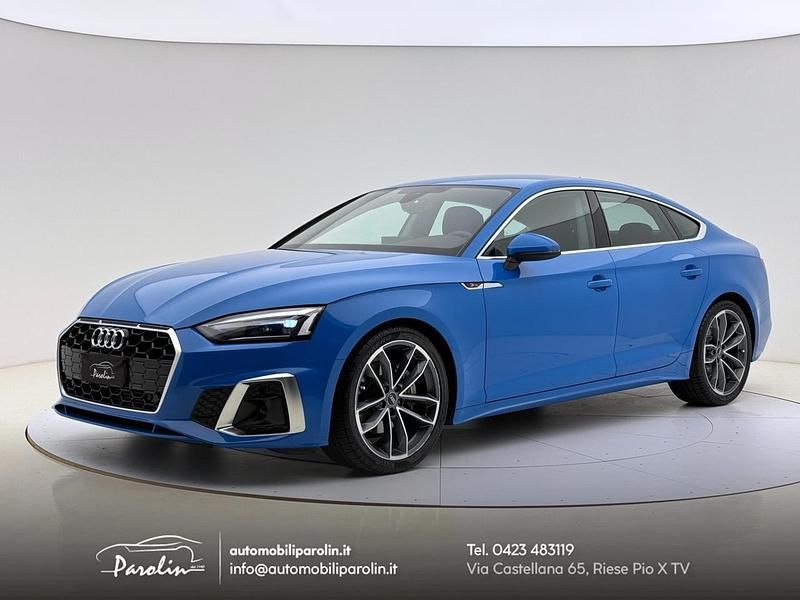 Usata Audi A5 Sportback S-Line 204 CV (150 kW) 2021 Blu Utilitaria