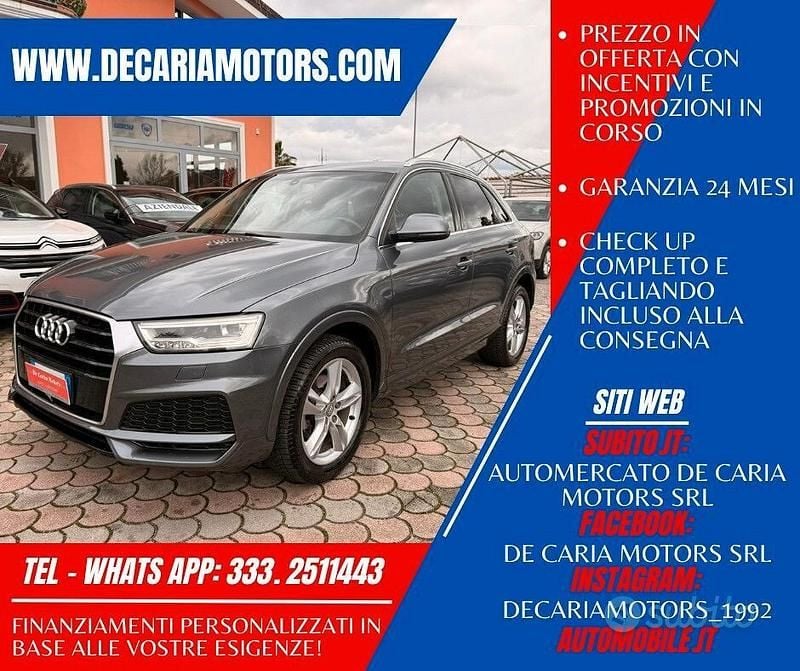 Grigio Usata 2015 Audi Q3 Advanced Plus SUV | 15.800 € (Buon prezzo) - Immagine 1/4