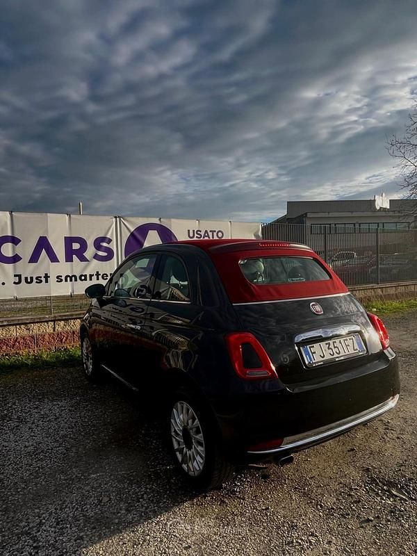 Usata Fiat 500C 69 CV (50 kW) 2017 Nero Cabrio