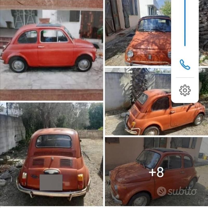 Usata Fiat 500 1970 Rosso Utilitaria