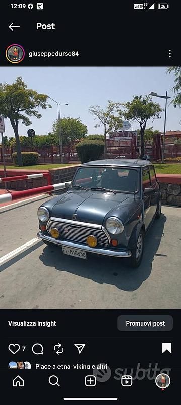 Usata Austin Mini 1993 Blu Utilitaria