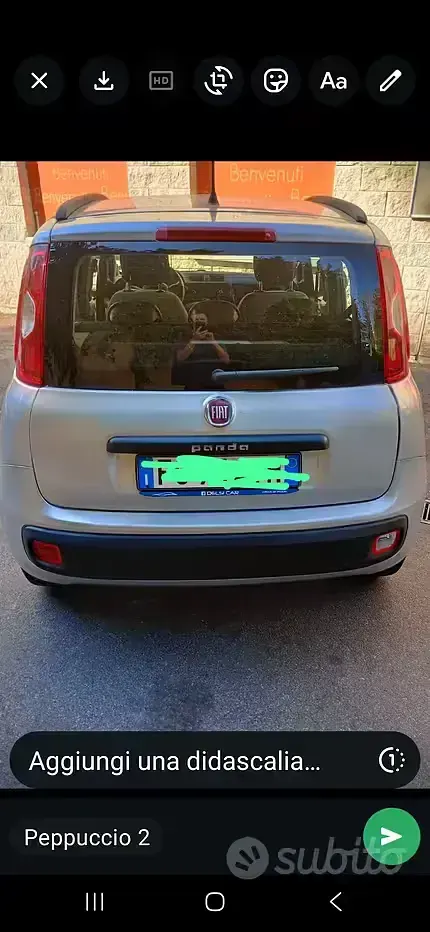 Usata Fiat Panda 69 CV (50 kW) 2016 Grigio Utilitaria