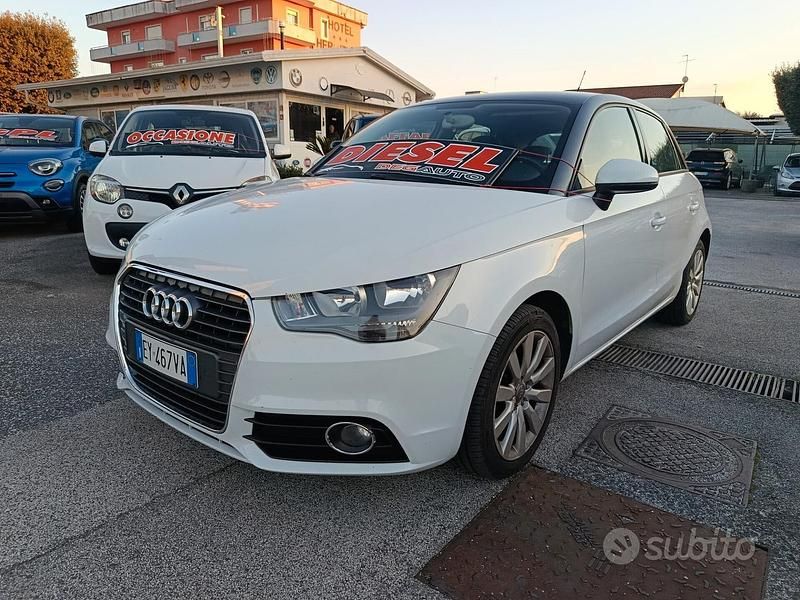 Usata Audi A1 Attraction 90 CV (66 kW) 2014 Bianco Utilitaria