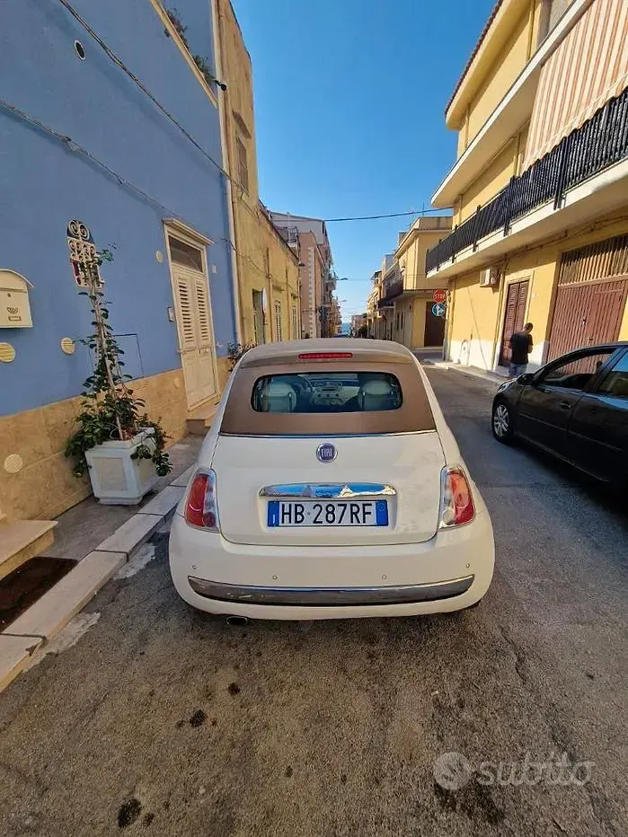 Usata Fiat 500C 69 CV (50 kW) 2010 Bianco Cabrio