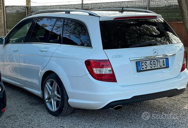 Usata Mercedes C220 Avantgarde 170 CV (125 kW) 2013 Bianco Station wagon