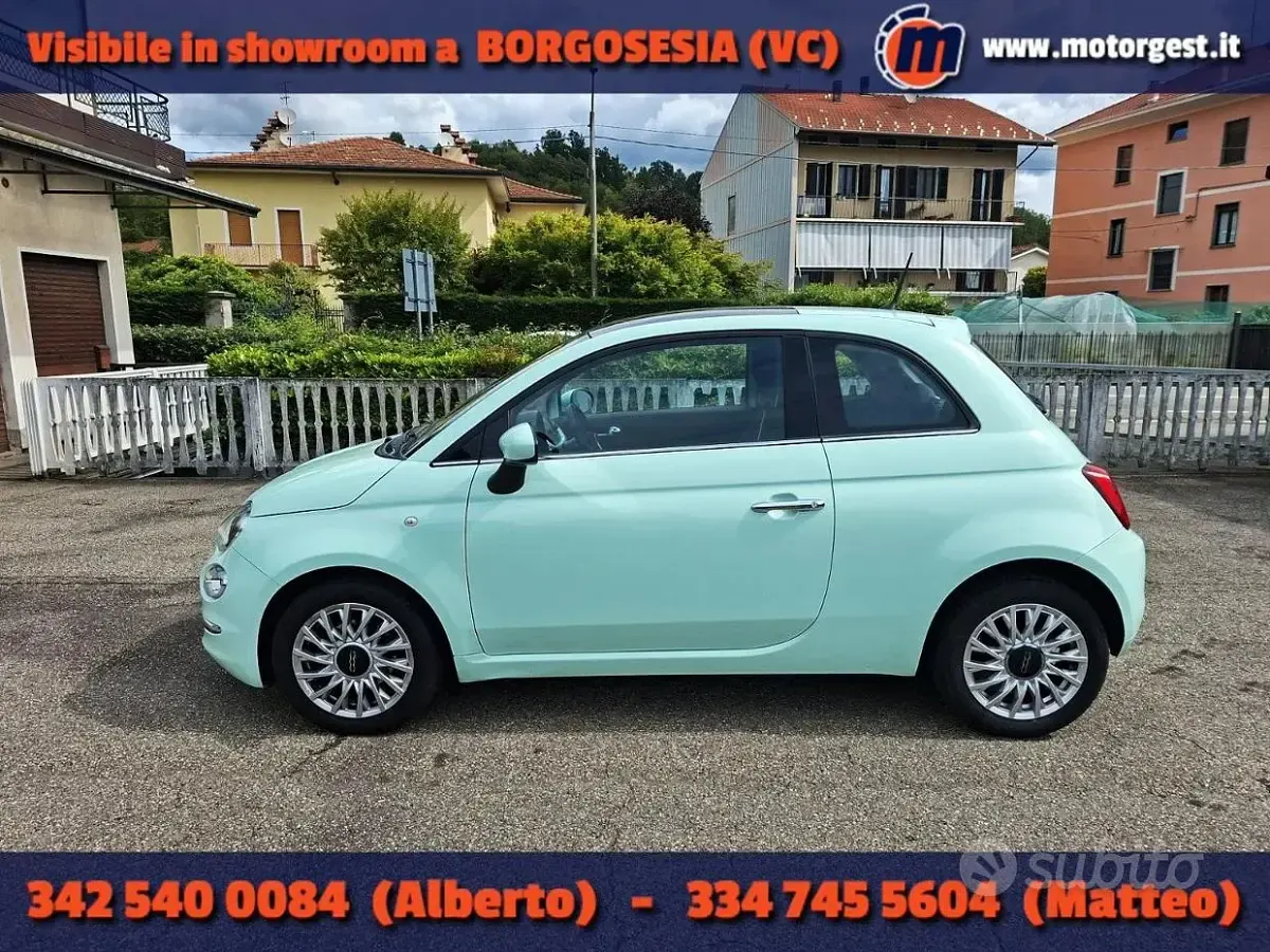 Używany Fiat 500 Lounge 95 KM (69 kW) 2017 Zielony Hatchback