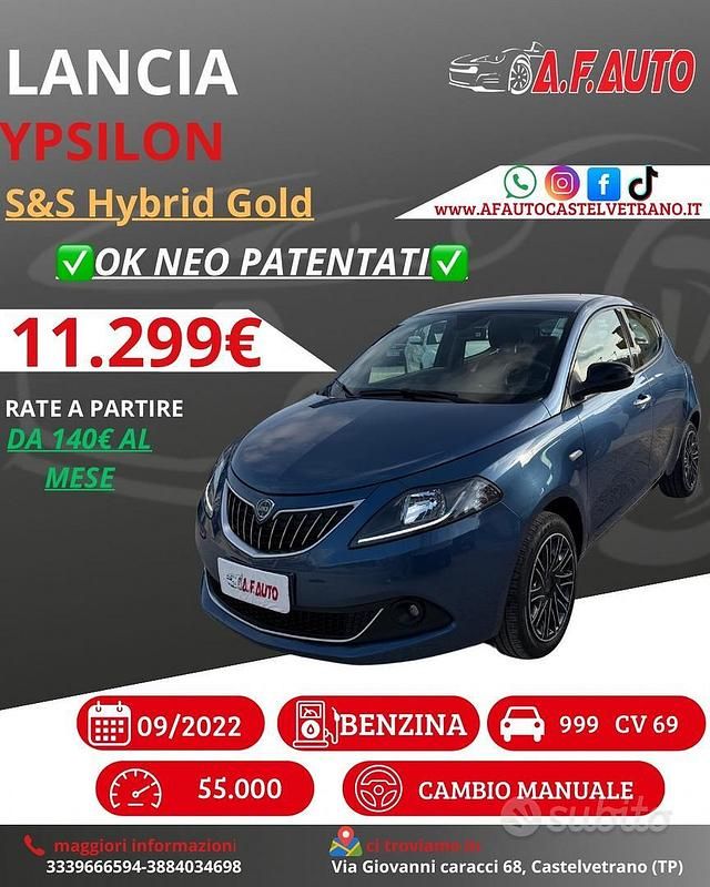 Blu Usata 2022 Lancia Ypsilon Gold Due volumi | 11.299 € (Buon prezzo) - Immagine 1/4