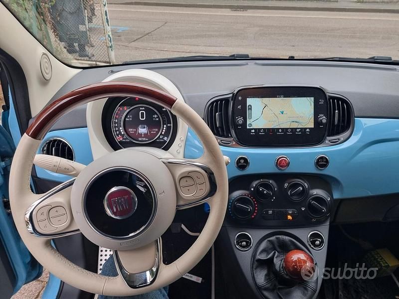 Usata Fiat 500C Lounge 69 CV (50 kW) 2016 Blu Cabrio