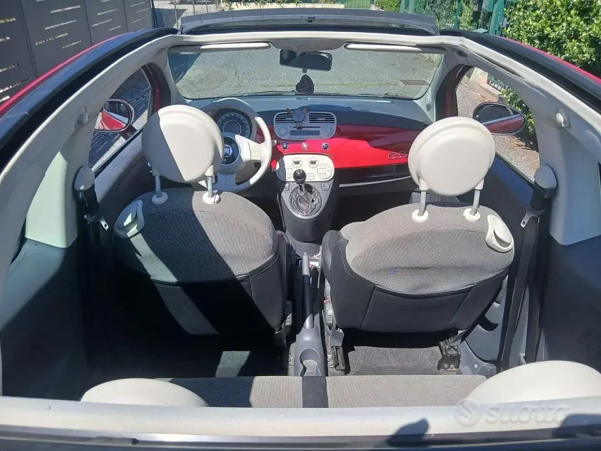 Usata Fiat 500 69 CV (50 kW) 2009 Rosso Cabrio